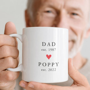 Modern Pappa Poppy År sedan Kaffemugge Kaffemugg