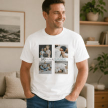Modern Pappa Superhjälte Familjefoto T-Shirt
