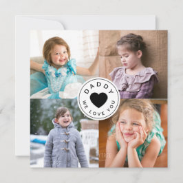 Modern pappa We Kärlek You 4 Photo Collage