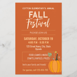 Modern Papper för minimalistisk fallfestival Flygblad