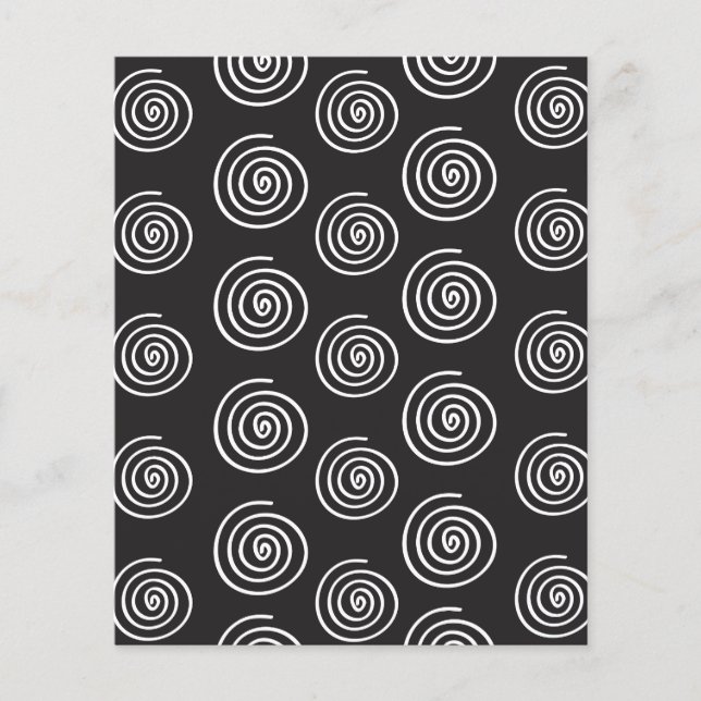 Modern Papper för svartvit spiral-skrapbok (Framsida)