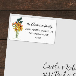 Modern Papper Quillwers Return-adressetikett Adressetikett