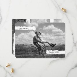 Modern papper skrivmaskin-text Foto Spara Datumet