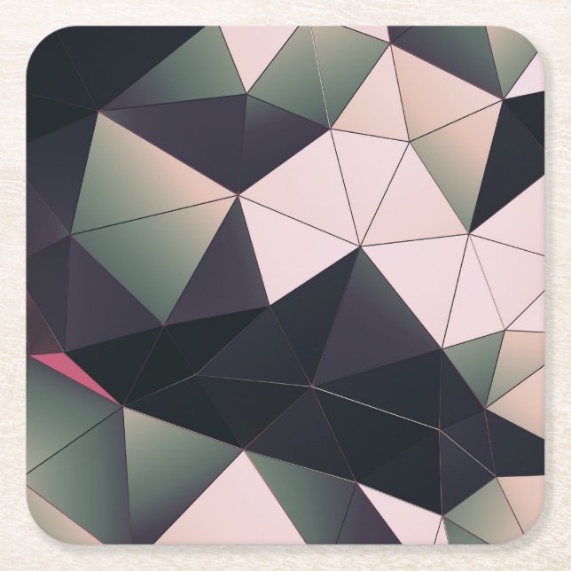 Modern Pappra Underlägg för polygoner i flera Färg (Framsidan)