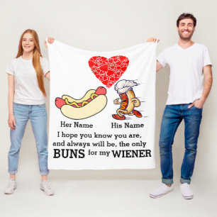 Modern par buntar och wiener älskare anpassningsba fleecefilt