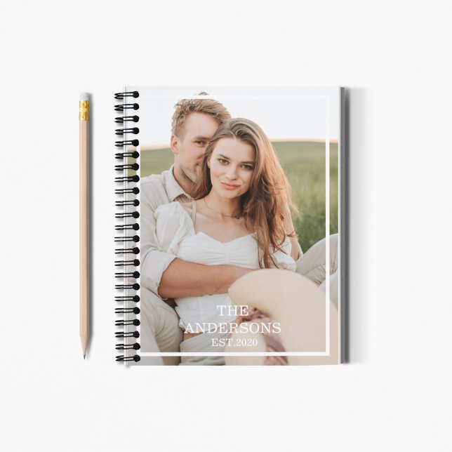 Modern par Collage Photo & Minimal Family Gift Anteckningsbok (Skapare uppladdad)