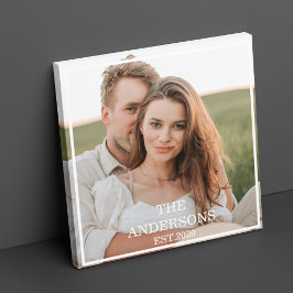 Modern par Collage Photo & Minimal Family Gift Canvastryck