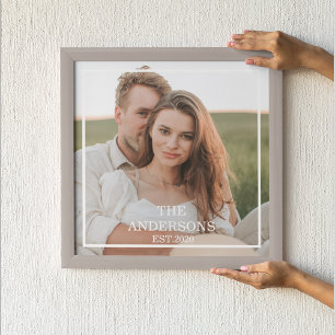 Modern par Collage Photo & Minimal Family Gift Poster