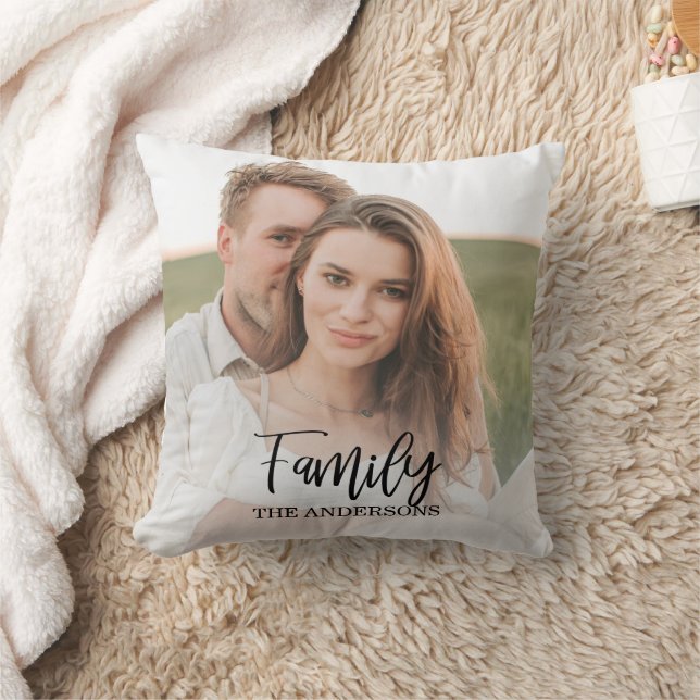 Modern par Collage Photo & underbar Family Gift Kudde (Filt)
