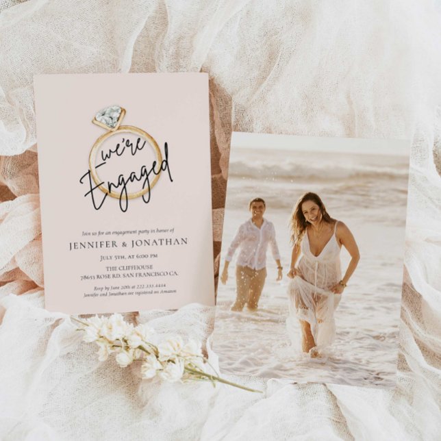 Modern Par Förlovningsfest-inbjudan Inbjudningar (Skapare uppladdad)