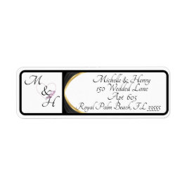 Modern Par Monogram-Returadress Returadress Etikett