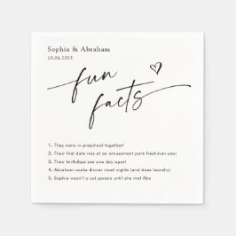 Modern par Roligt Facts Bröllop Pappersservett