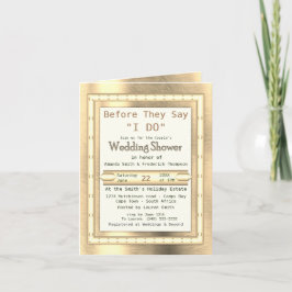 Modern par Shower Metall Struktur Inbjudan