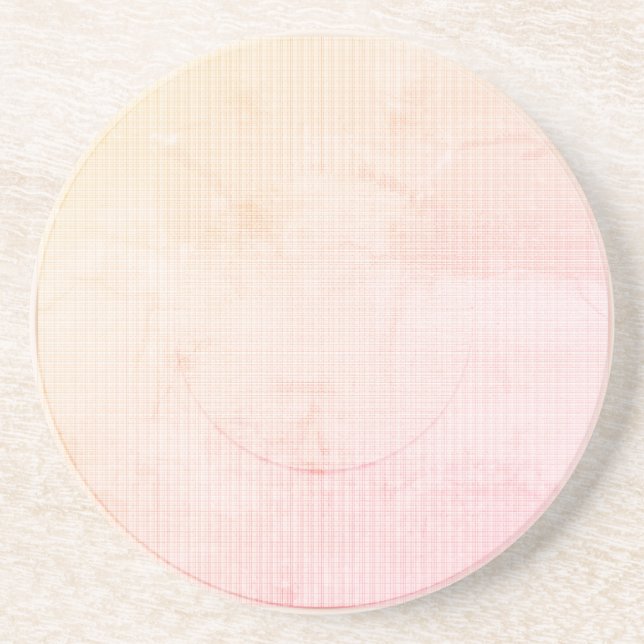 Modern Paradise Peach Pastel Sandstone Underlägg (Framsidan)