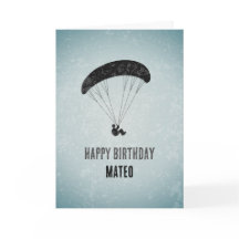 Modern paraglider-grafik på Grunge Metall födelsed