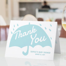 Modern paraplla Rain Baby Shower Boy Tack