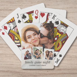 Modern Parfoto Collage Roligt Spel Kväll Casinokort