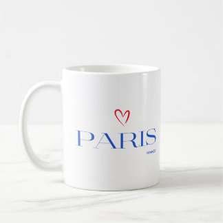 Modern Paris Frankrike-textunik Snyggt Kaffemugg