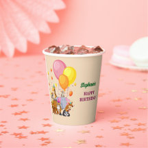 Modern Party Animals Regnbåge Färg födelsedag