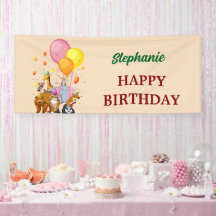 Modern Party Animals Regnbåge Färg födelsedag