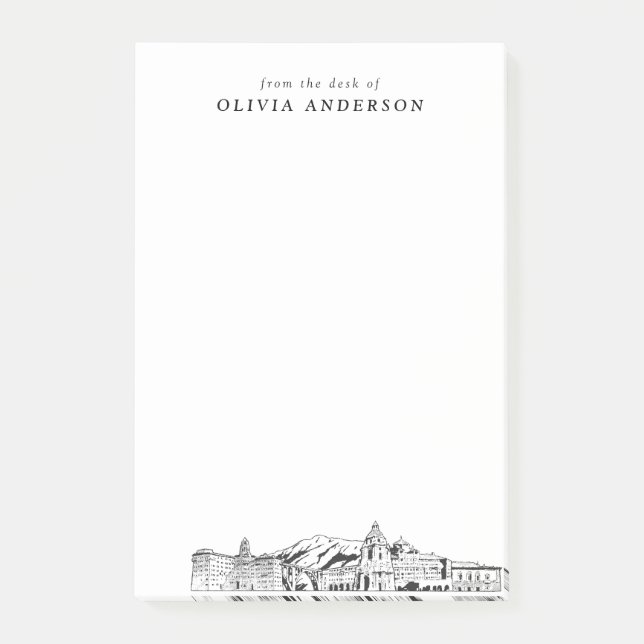 Modern Pasadena Professionell Gift Personlig Post-it Block (Framsida)