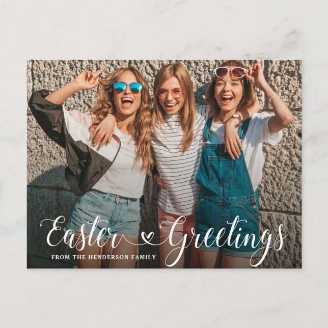 Modern Påsk Hälsning-foto Vykort (Framsida)