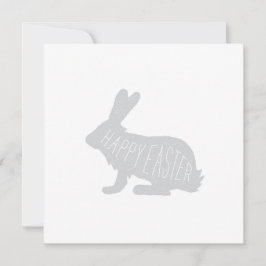 Modern Påskhare Card - Grått | Glad påsk Julkort