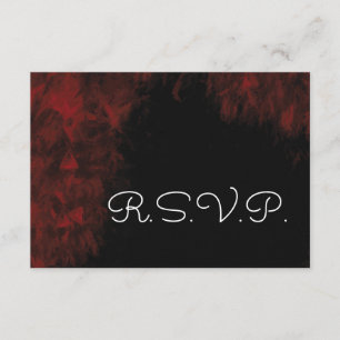 Modern passionerad Red 'n Black Bröllop Design OSA Kort