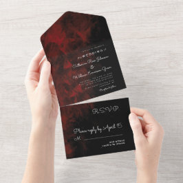 Modern Passionerad Röd 'n Svart Bröllopsdesign