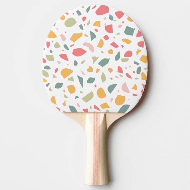 Modern pasta terrazzo mönster pingisracket (Framsidan)