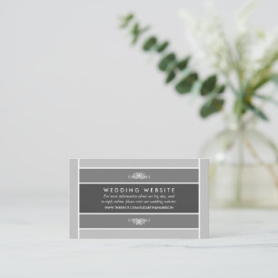 Modern Pastel Block - Siver Grått - Bröllop webbpl Tilläggskort
