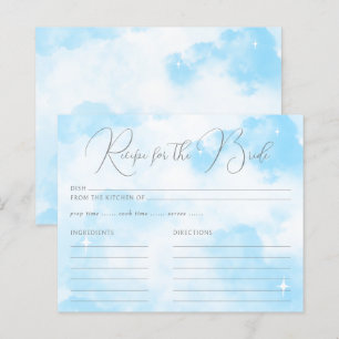 Modern Pastel Blue Cloud Nine Recipe för Bride