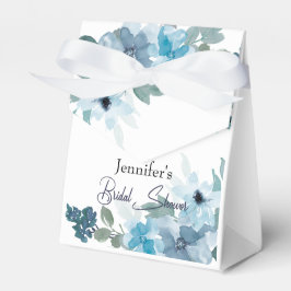 Modern Pastel Blue Ro Blommigt Bröllopsruta Presentaskar