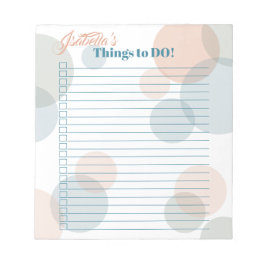 Modern Pastel Bubbles Brides Sak to Do List Anteckningsblock