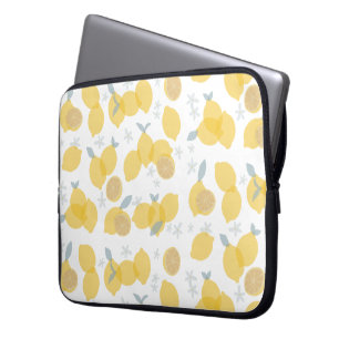 Modern Pastel Citrus Lemons Mönster Laptop Fodral