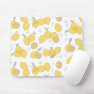 Modern Pastel Citrus Lemons Mönster Musmatta