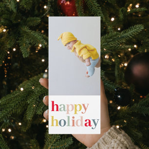 Modern Pastel Colorful Lycklig-Helgdag med foto