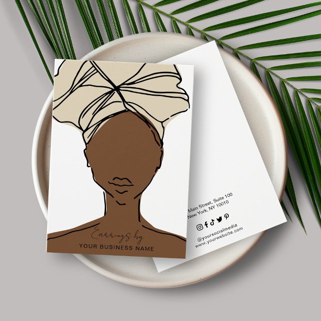 Modern Pastel Earring Visning Card Visitkort (Skapare uppladdad)