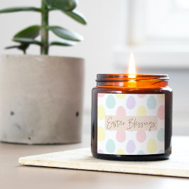 Modern Pastel Egg Mönster | GLAD PÅSK Fyrkantigt Klistermärke