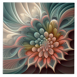 Modern Pastel Fantasy-Blommigt Kakelplatta