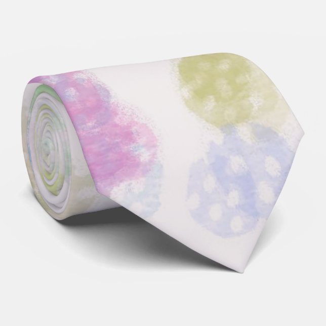 Modern Pastel Färg Abstrakt Mönster Slips (Rullad)