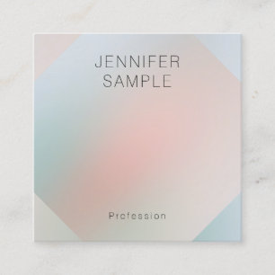 Modern Pastel Färg-mall för minimal Elegant Fyrkantigt Visitkort