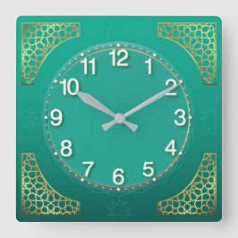 Modern pastel fyrkantig klocka