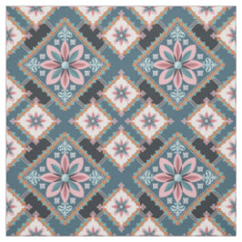 Modern Pastel Geometric Blommigt Sömlös Mönster Tyg