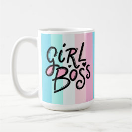 Modern Pastel GIRL CHEF | Retro Typografi Kaffemugg