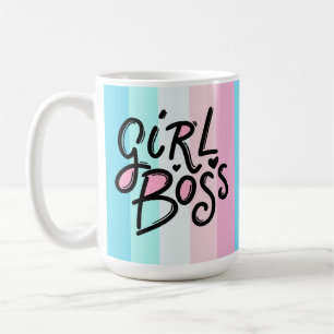 Modern Pastel GIRL CHEF Retro Typografi Kaffemugg