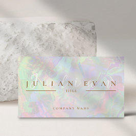 Modern Pastel Glitter Holografiska Aura Beauty Visitkort