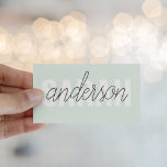 Modern Pastel Grönt Beauty Personlig You Namn Visitkort<br><div class="desc">Modern Pastel Grönt Beauty Personlig You Namn</div>