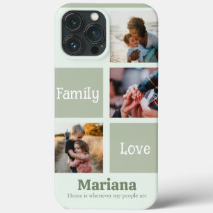 Modern Pastel Grönt-familjens telefonstödraster fö