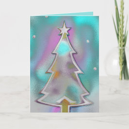 Modern Pastel Julgran Helgkort